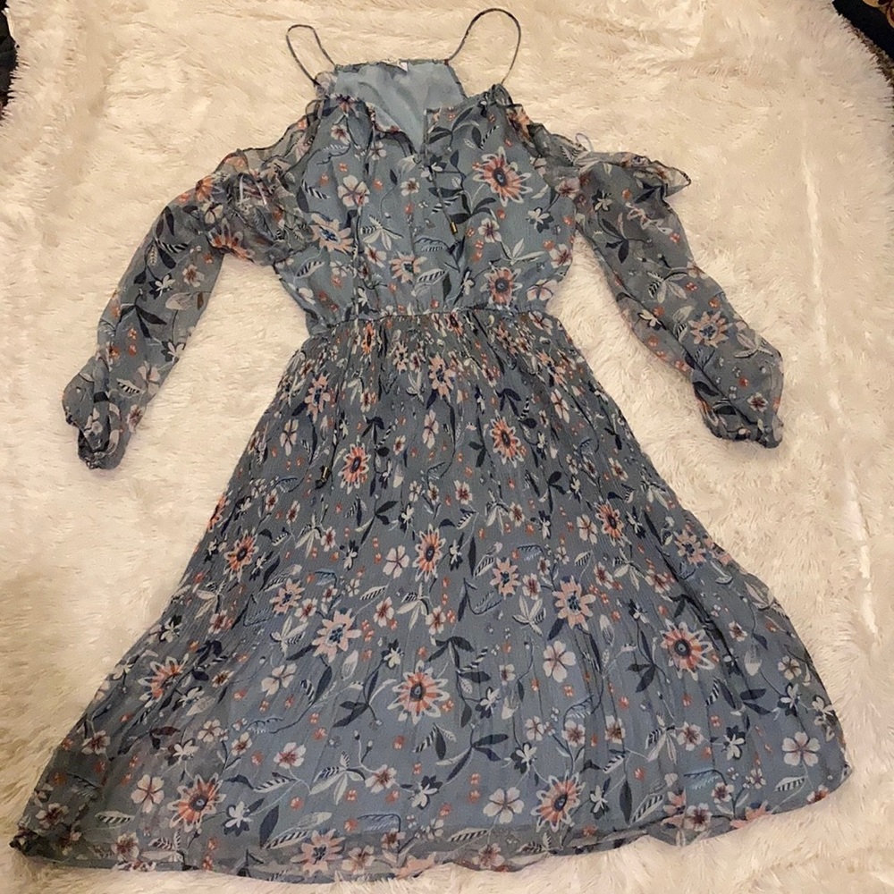 Small Glam Blue Floral Dress